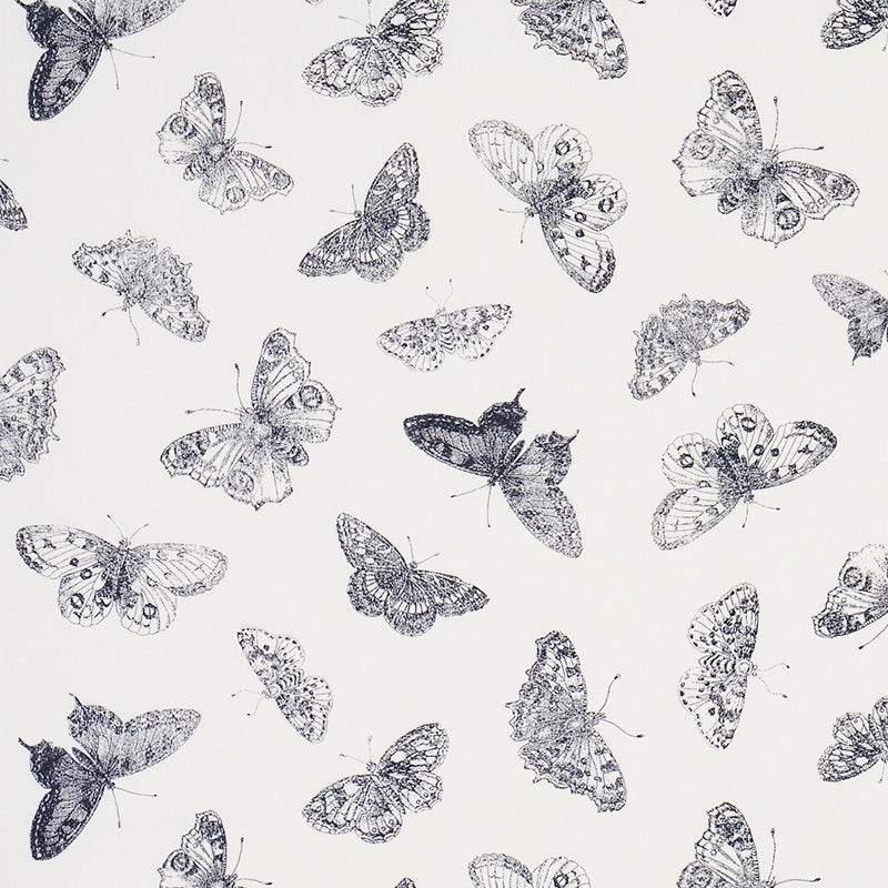 Schumacher Burnell Butterfly Fabric 179430 / Black