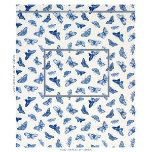 Schumacher Burnell Butterfly Fabric 179432 / Blue