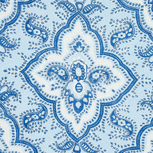 Load image into Gallery viewer, Schumacher Amalia Medallion Handmade Print Fabric 179440 / Blue