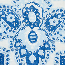 Load image into Gallery viewer, Schumacher Amalia Medallion Handmade Print Fabric 179440 / Blue