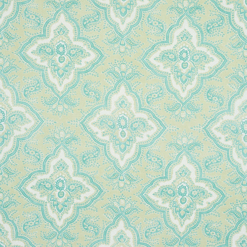 Schumacher Amalia Medallion Handmade Print Fabric 179441 / Mineral