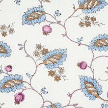 Load image into Gallery viewer, Schumacher Maryam Vine Fabric 179452 / Sky &amp; Plum