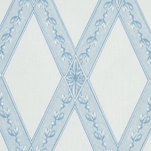 Schumacher Les Losanges Toile Fabric 179460 / Sky