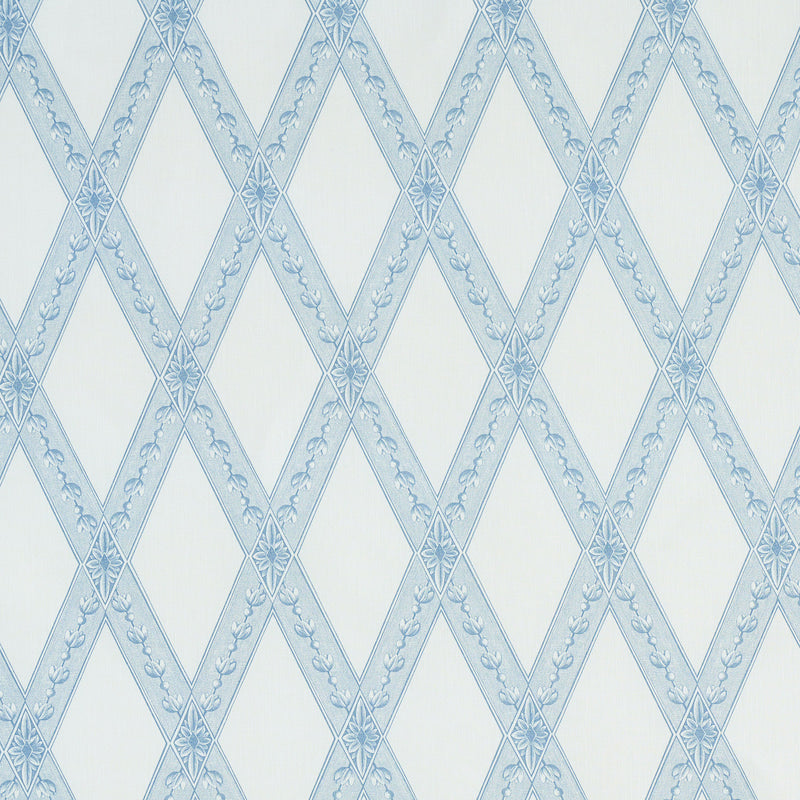 Schumacher Les Losanges Toile Fabric 179460 / Sky