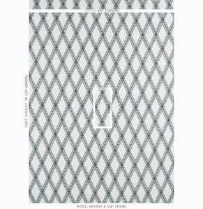 Schumacher Les Losanges Toile Fabric 179461 / Carbon