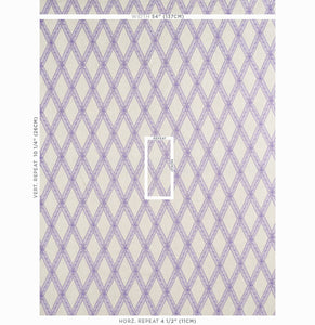 Schumacher Les Losanges Toile Fabric 179462 / Iris