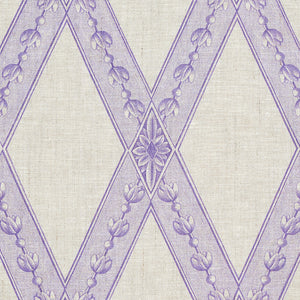 Schumacher Les Losanges Toile Fabric 179462 / Iris