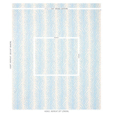 Load image into Gallery viewer, Schumacher Creeping Fern Fabric 179480 / Slumber Blue