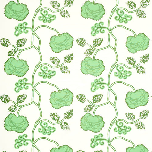 Schumacher Queen Fruit Chintz Fabric 179540 / Jade