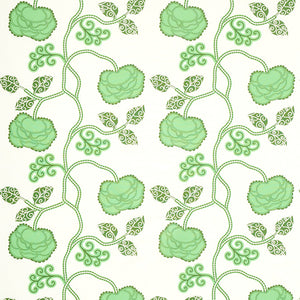 Schumacher Queen Fruit Chintz Fabric 179540 / Jade