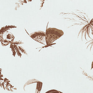 Schumacher Toile De La Prairie Fabric 179572 / Brown