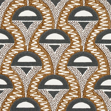 Load image into Gallery viewer, Schumacher Abelino Fabric 179580 / Camel &amp; Black