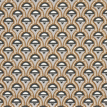 Load image into Gallery viewer, Schumacher Abelino Fabric 179580 / Camel &amp; Black