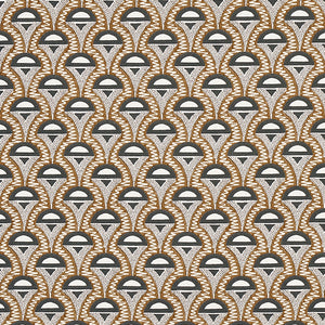 Schumacher Abelino Fabric 179580 / Camel & Black