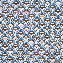 Load image into Gallery viewer, Schumacher Abelino Fabric 179581 / Blue &amp; Brown