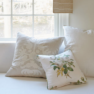 Schumacher Loudon Rose Fabric 179630 / Ivory