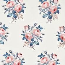 Load image into Gallery viewer, Schumacher Loudon Rose Fabric 179632 / Rose &amp; Blue