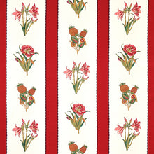 Load image into Gallery viewer, Schumacher Servilia Stripe Fabric 179641 / Red