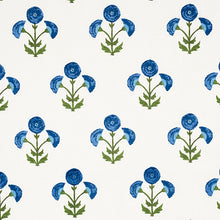 Load image into Gallery viewer, Schumacher Saranda Flower Embroidery Fabric 179672 / Royal