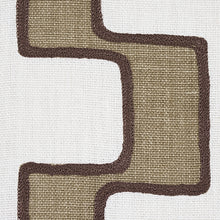 Load image into Gallery viewer, Schumacher Dixon Embroidered Print Linen Fabric 179680 / Neutral