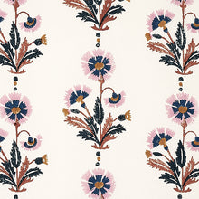 Load image into Gallery viewer, Schumacher Dianthus Hand Block Print Fabric 179740 / Rust &amp; Rose