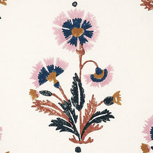 Load image into Gallery viewer, Schumacher Dianthus Hand Block Print Fabric 179740 / Rust &amp; Rose