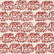 Load image into Gallery viewer, Schumacher Ellies Hand Block Print Fabric 179751 / Rust