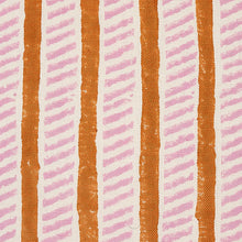 Load image into Gallery viewer, Schumacher Garden Path Hand Block Print Fabric 179761 / Copper &amp; Rose