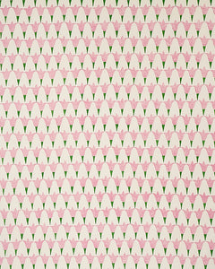 Schumacher Tulip Hand Block Fabric 179820 / Rose & Grass