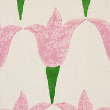 Load image into Gallery viewer, Schumacher Tulip Hand Block Fabric 179820 / Rose &amp; Grass