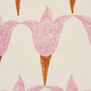 Schumacher Tulip Hand Block Fabric 179821 / Rose & Copper