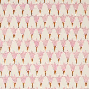Schumacher Tulip Hand Block Fabric 179821 / Rose & Copper