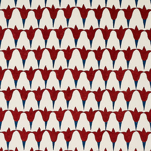 Schumacher Tulip Hand Block Fabric 179823 / Iron & Indigo