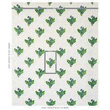 Load image into Gallery viewer, Schumacher Primrose Hand Block Fabric 179830 / Grass &amp; Sky