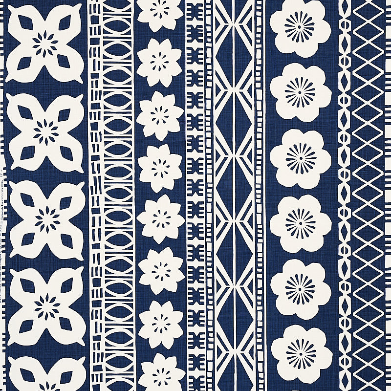 Schumacher Mrs. Howell Fabric 179872 / Indigo