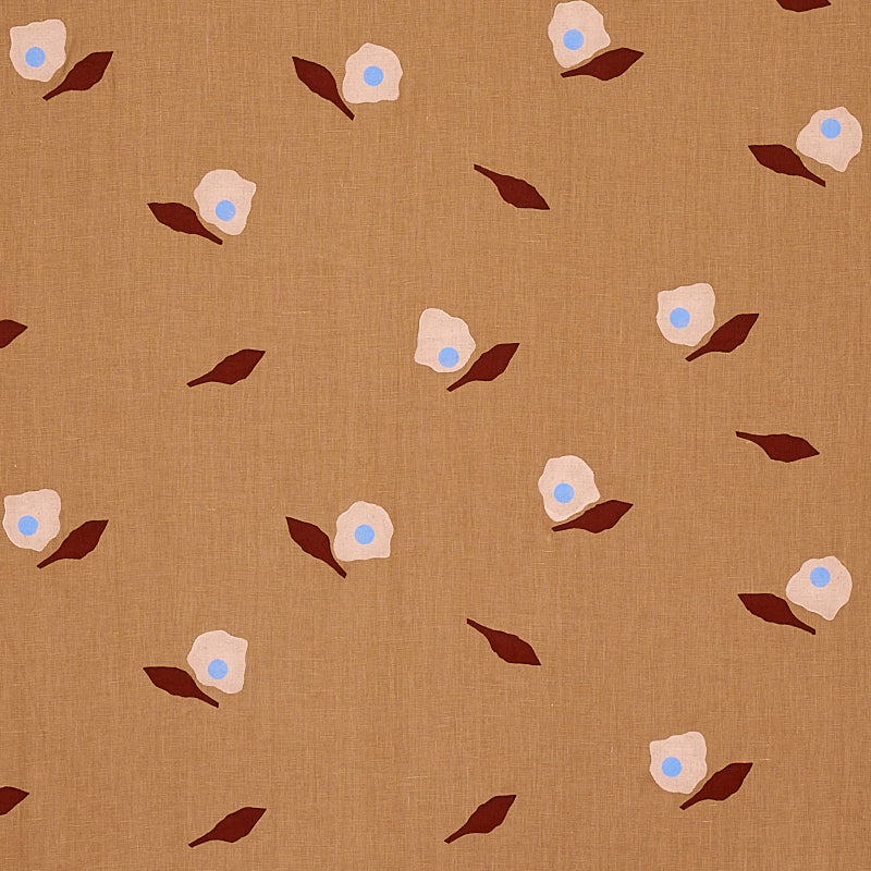Schumacher Aquinnah Hand Block Fabric 179891 / Camel