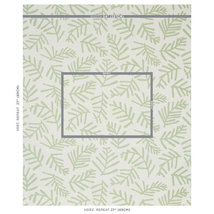 Schumacher Tiah Cove Fabric 179910 / Sage Leaf