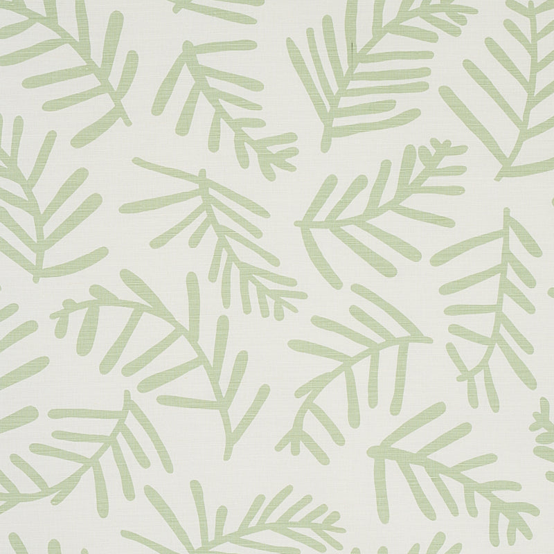 Schumacher Tiah Cove Fabric 179910 / Sage Leaf