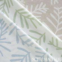 Load image into Gallery viewer, Schumacher Tiah Cove Fabric 179911 / Blue Leaf