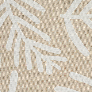 Schumacher Tiah Cove Fabric 179912 / Ivory On Natural