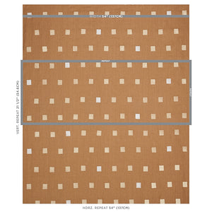 Schumacher Inkwell Hand Block Fabric 179921 / Camel