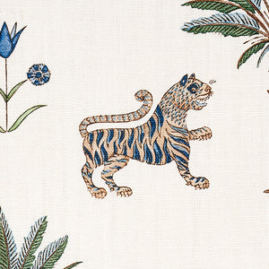 Schumacher Tiger Palm Fabric 179931 / Delft