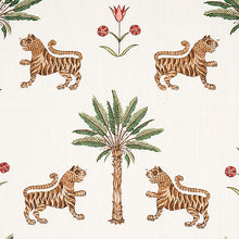 Load image into Gallery viewer, Schumacher Tiger Palm Fabric 179932 / Crimson