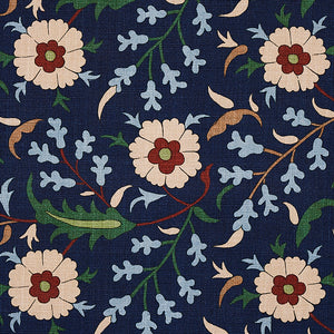 Schumacher Floralia Fabric 179951 / Indigo