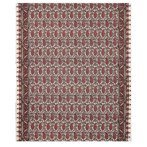 Schumacher Daria Paisley Fabric 179960 / Maroon
