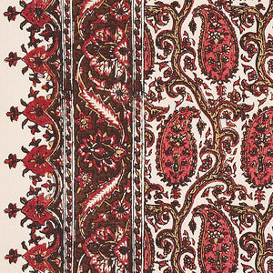 Schumacher Daria Paisley Fabric 179960 / Maroon