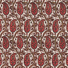 Load image into Gallery viewer, Schumacher Daria Paisley Fabric 179960 / Maroon