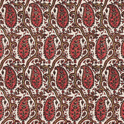 Schumacher Daria Paisley Fabric 179960 / Maroon