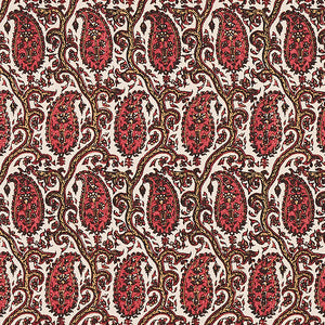 Schumacher Daria Paisley Fabric 179960 / Maroon