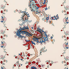 Load image into Gallery viewer, Schumacher Elena Paisley Stripe Fabric 179980 / Blue
